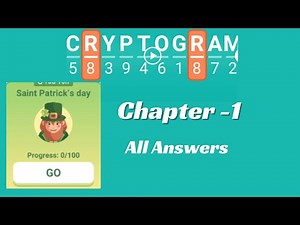 Cryptogram Saint Patrick's day Chapter 1 Answers [ALL LEVELS]