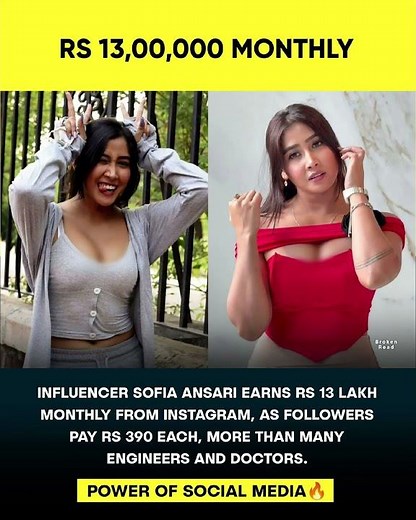 Power of Social Media 💰 | Sofia Ansari ₹13 Lakh Monthly Income 😱 | Instagram Earning Reality