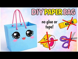 How to Make a Paper Bag at Home \\ DlY Paper Shopping Bag \\ No Glue \\ Origami Bag beautiful