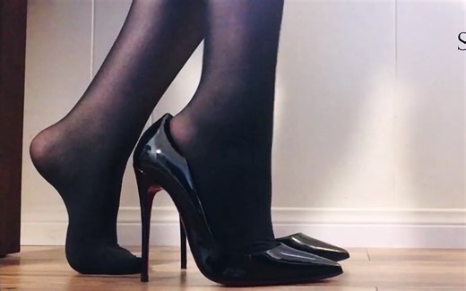 Jimmy Choo & CL 12cm超高跟极致黑丝连裤袜