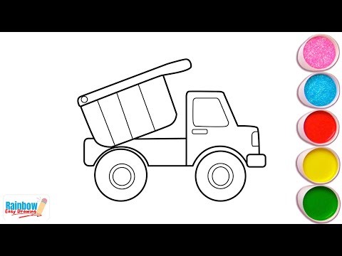 How to Draw a Dump Truck 🚛 | Easy Vehicle Drawing for Beginners
