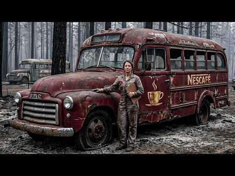 ASMR Restoration | 1950 GMC Nescafé Bus Found in Burnt Forest — Full Revival