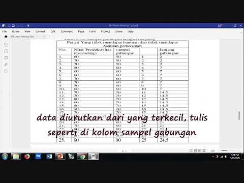 Uji Mann Whitney Manual