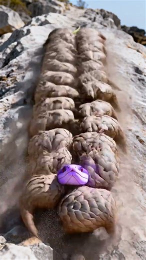녹색 뱀 갑자기 얼음보라색! 판고린의 회전 의식 Green Snake Suddenly Turns Ice Purple! Pangolin Spinning Ritual 🐍🦔