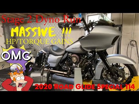 STAGE 2 / DYNO RUN HP/TORQUE NUMBERS INSANE !!!! 2020 ROAD GLIDE SPECIAL 114