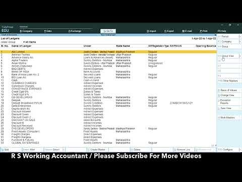 How to See Stock Items with Serial Number Details In Tally Prime | Chart of Accounts in Tally Prime