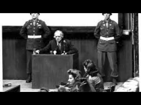 Nuremberg Trial Day 97 (1946) Joachim von Ribbentrop Cross Col. John Amen