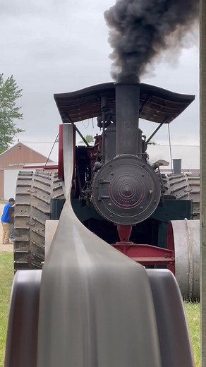 36HP Rumely Steam engine belted to the Prony Brake during the WMSTR Steam School held on Fathers Day Weekend. #WMSTR #steamengine #Rumely #horsepower #testing #belt #liveaction | Steam and Steel Trading Co.