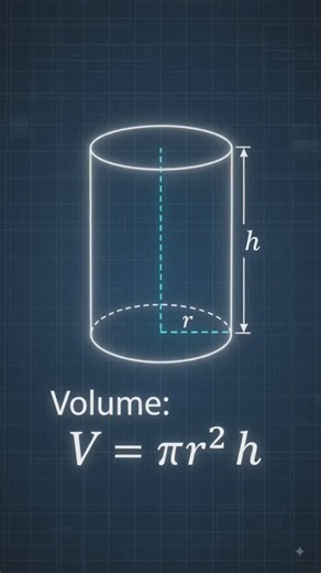 how volume of cylinder is πr^2h #studtwithme # mathematics amazing things