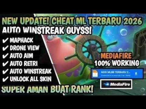 CHEAT ML TERBARU 2025 ANTI BANNED - MOD MENU MAP HACK MOBILE LEGENDS UNLOCK ALL SKIN GRATIS