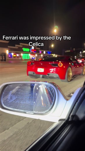 Ferrari was impressed by the Celica and try to flex 🔥 #celica #5sgte #ferrari #miami