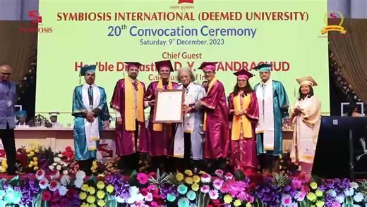 Glimpses of the 20th Convocation Ceremony at Symbiosis International University. Symbiosis International Deemed University #convocation #ChiefJustice #convocation2023 #convocationceremony | Dr. Vidya Yeravdekar
