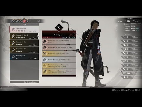 Dynasty Warriors : Origin Piercing Luan grade 8 Bow unlock (DLC)