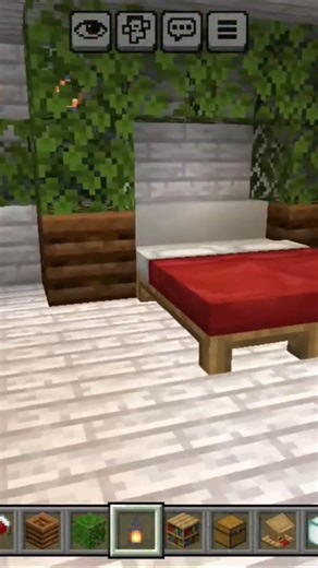 #minecraft How to make Beautiful Bedroom