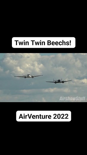 30K views · 917 reactions | On the list of things I didn't know I needed till I saw it. Twin Beech formation team! Well, not really a team but @younkinairshows and @rozendaaldoug did some awesome formation passes at @eaa AirVenture 2022 in Matt's 18s! #twintwins #beechcraft #beech18 #beechmodel18 #twinbeech #dougrozendaal #mattyounkin #younkinairshows #eaa #airventure #oshkosh #osh22 #airshow #airshowstuff | AirshowStuff | Facebook