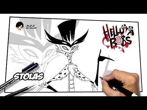 How to draw Stolas from Helluva Boss