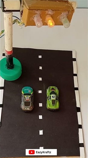 🚦 DIY Traffic Signal Working Model | Easy Science Project #shorts #diy