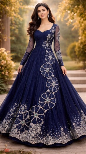 Trending Frock Design 2026 👗 Heavy floral Handwork frock Ser with organza Fabric #viral #frock