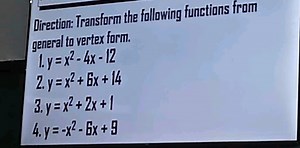 Direction: Transform the following functions from general to ve... | Filo