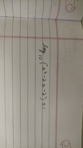 log10​(x2−2x−2)≤1... | Filo