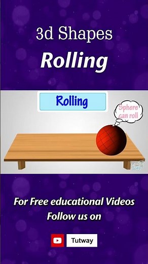 3D Shapes | 3D Shapes Rolling | Learn 3d Shapes, Concepts, Examples | Math #shorts