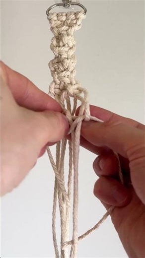 MACRAME KEYCHAIN FOR BEGINNERS | Easy Macrame tutorial #shorts