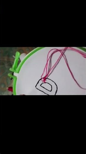 Hand Embroidered keychain tutorial 🤗💝 #handmade #handembroidery #plz_subscribe_my_channel