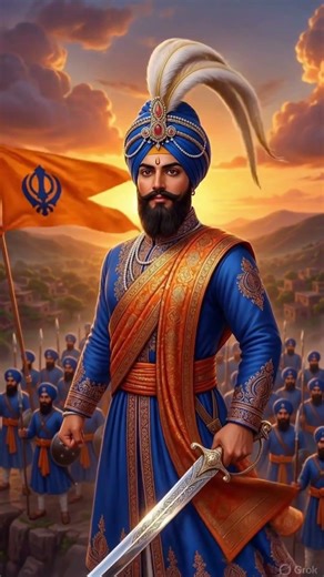 Guru Gobind Singh Ji 🗡️✨ | Cartoon Cinematic Khalsa Power | Sikh Warrior Animation #shorts