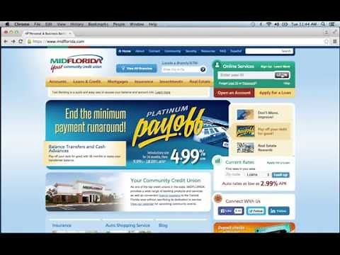 MIDFLORIDA Credit Union Online Banking Login Instructions