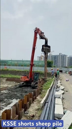 Sheet Pile Installation Process | Ground Retention & Earth Support Explained #feed #construction