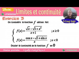 Limit and continuity 2 bac exercise 3