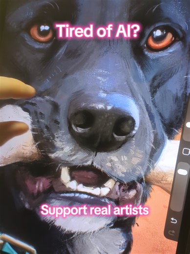 My newest pet portrait 👉🏻👈🏻 #viralart #notai #drawings #procreate #portraitart art, digital painting, artwork, illustration, pet portrait, dog drawing, procreate, animal artist, new art