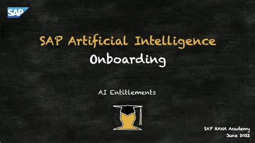 SAP Artificial Intelligence Onboarding : AI Entitlements