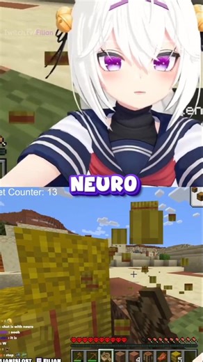 Neuro Roasted Filian while playing Minecraft. #shorts #filian #neuro
