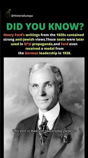 Henry Ford: The Industrialist Who Admired the German Reich’s Totalitarian Regime #ww2 #history