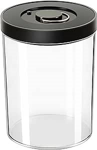 Vacuum Coffee Canister Coffee Bean Storage Vacuum Seal Containers Airtight Coffee Container Airtight Food Storage Containers Coffee Vacuum Canister Coffee Containers 2.0 Liter Black