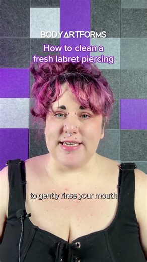 How to clean a fresh labret piercing