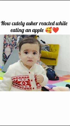 How cutely asher reacted while eating an apple 🥰❤️ ‪@triggeredinsaan‬ #liveinsaan #shorts