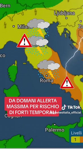 Allerta Meteo Italia: Da Domani Allerta Massima per Forti Temporali