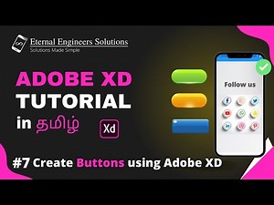 How to create Buttons using Adobe XD #7 | Adobe XD tutorial Tamil | UI and UX design | EES