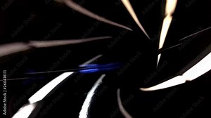 Riding Water Slide in Water Park Like Time Travel Tunnel Stock Video