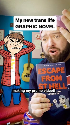 ESCAPE FROM ST HELL is OUT TODAY! 🔥 This is the sequel to Welcome to St Hell and follows 19 year old Lew on a quest to escape his trans teen past… with many emo meltdowns on the way! I hope it helps you through your own hell, chickens. 🫶 #comic #newbookalert #graphicnovel #scholastic #escapefromsthell #emo #trans #comedy #reels #lgbt #fyp #y2k | Lewis Hancox