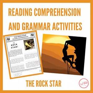 Reading Comprehension and Grammar THE ROCK STAR Worksheets