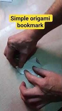 How to make a simple origami bookmark.