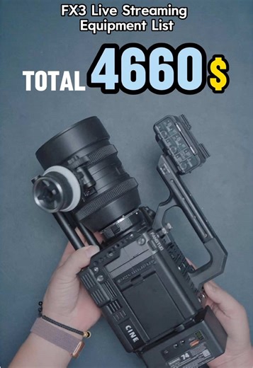 Yes, this Sony FX3 setup for monitoring or live streaming in a content creator’s studio is only about 4660 USD. Of course, this is the price in China. It includes the camera body (FX3), cage (X3V), lens (18-35), dummy battery (D‑Tap), BMD converter (for monitoring or live streaming), rods (20mm), manual follow focus, and, of course, a V‑mount battery (99Wh). Not sure if it’s expensive or cheap compared to where you are? #fangtuo #cinemacamera #cineback #filmmakerlife #sony fx 30 @Storm Science X