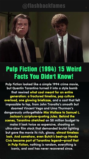 Pulp Fiction (1994) 15 Weird Facts You Didn't Know! #shorts