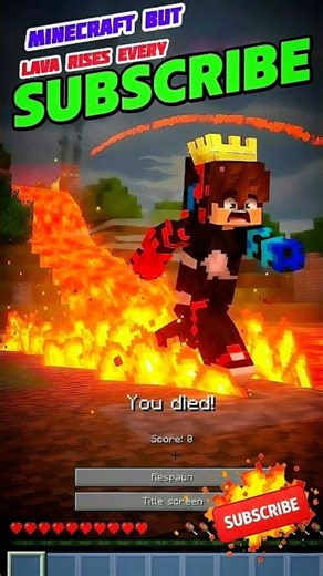 Minecraft, But Every SUBSCRIBE Makes Lava Rise! 🔥