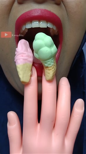 ASMR Anomaly Nail Art Ice Cream Turns into Nail Candy Gummy #short #shorts 1460