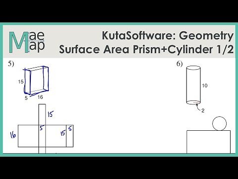 KutaSoftware: Geometry- Surface Area Of Prisms And Cylinders Part 1