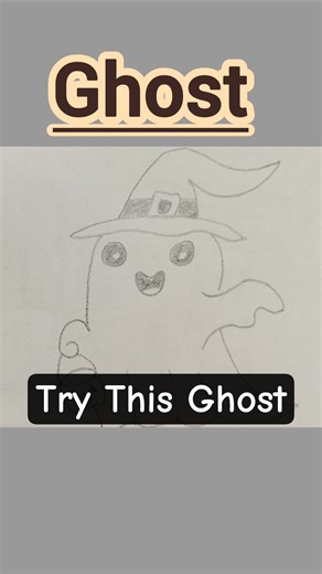How to draw ghost #easydrawing #drawingtutorial